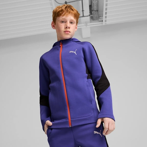 Bluza z kapturem PUMA EVOSTRIPE dla dużych dzieci - Styl i wygoda w jednym. Idealna na codzień!